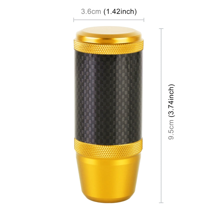 Universal Car Carbon Fiber Metal Gear Shift Knob (Gold) - In Car by buy2fix | Online Shopping UK | buy2fix