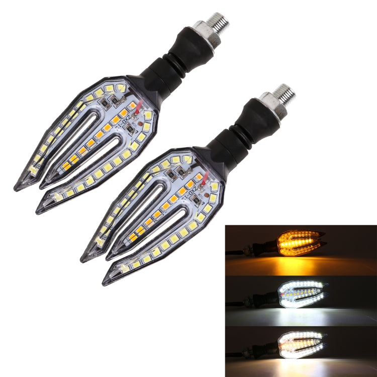 Motorcycle Turn Signal Light DC12V 1W 33LEDs SMD-3528 Lamp Beads (White Light) - In Car by buy2fix | Online Shopping UK | buy2fix