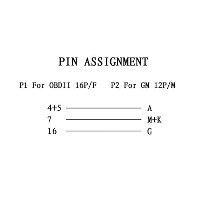 12Pin to 16Pin Car OBD2 Conversion Cable OBDII Diagnostic Adapter Cable for GM - In Car by buy2fix | Online Shopping UK | buy2fix