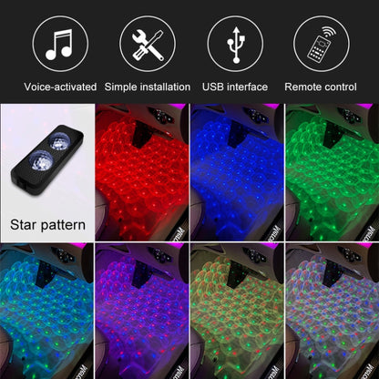 A17 Car Colorful Voice-activated RGB Foot LED Atmosphere Light, Single Light Star Version - In Car by buy2fix | Online Shopping UK | buy2fix