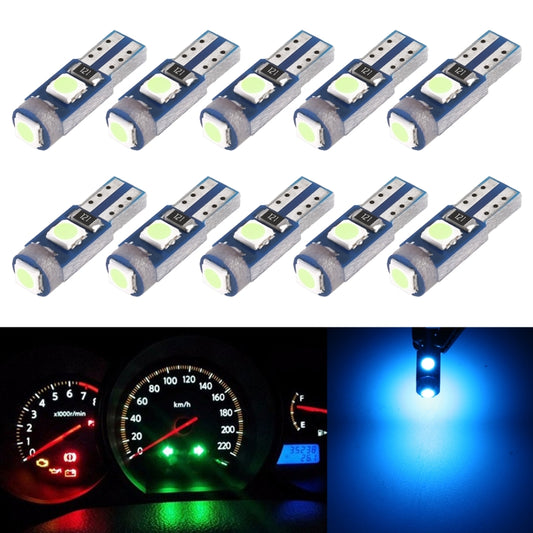 10 in 1 Car T5 0.2W DC12V Instrument Panel LED Decorative Light(Ice Blue Light) - In Car by buy2fix | Online Shopping UK | buy2fix