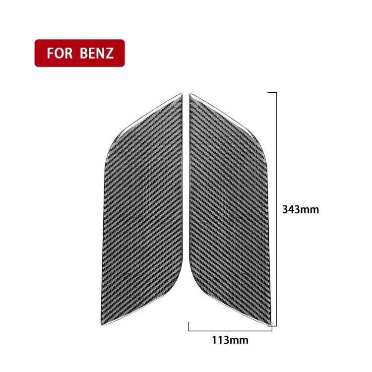 2 PCS / Set Carbon Fiber Car A Front Door Panel Decorative Sticker for Mercedes-Benz B-Class 2019,Left and Right Drive Universal - In Car by buy2fix | Online Shopping UK | buy2fix