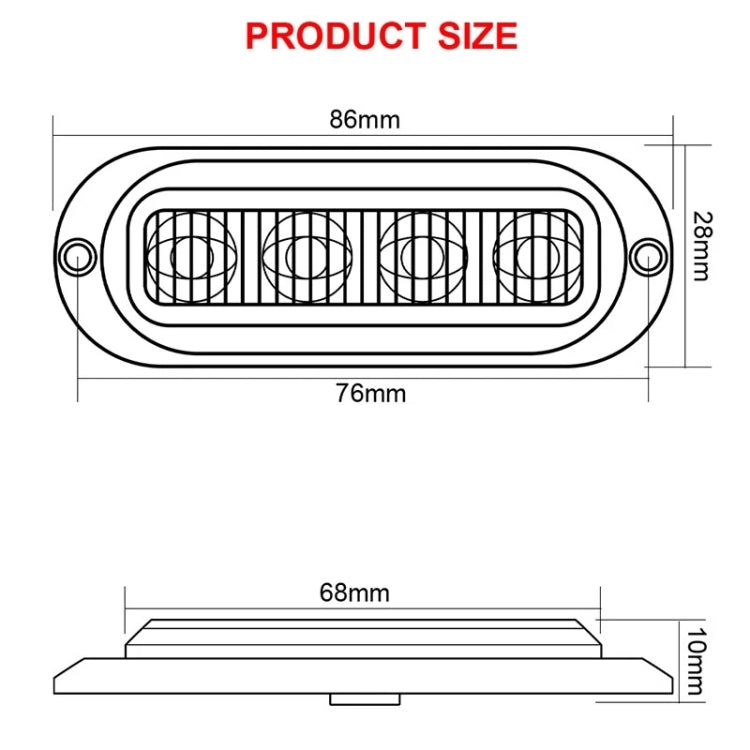 5 PCS MK-087 Car / Truck 4LEDs Side Marker Indicator Lights Bulb Lamp (White Light) - In Car by buy2fix | Online Shopping UK | buy2fix