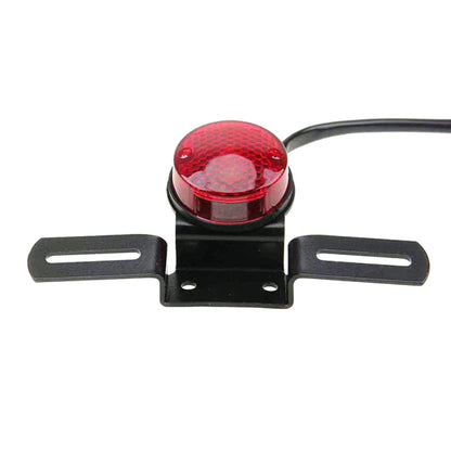 2 PCS Motorcycle Retro Round Brake Light with License Plate Holder - In Car by buy2fix | Online Shopping UK | buy2fix