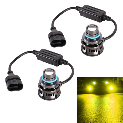 1 Pair 9006 27W / DC12V Car Aluminum Alloy LED Headlight (Gold Light) - In Car by buy2fix | Online Shopping UK | buy2fix