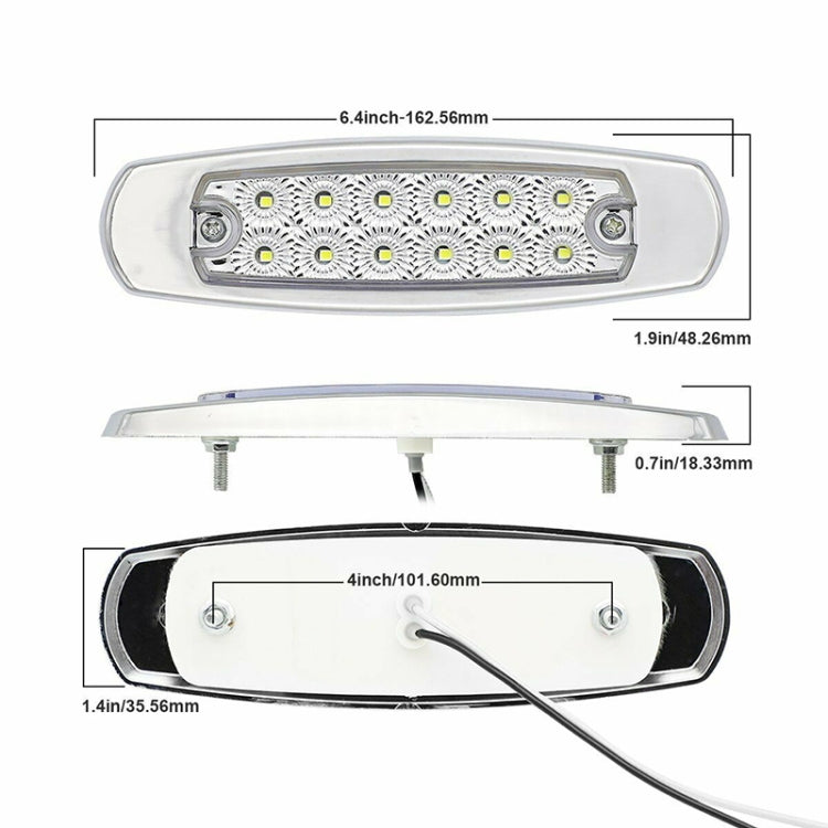 4 PCS MK-338 DC12-24V Truck 12LEDs Side Clearance Maker Light (Yellow Light) - In Car by buy2fix | Online Shopping UK | buy2fix