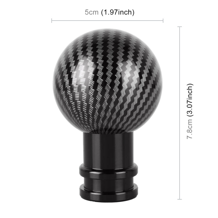 Universal Car Carbon Fiber Texture Metal Gear Shift Knob (Black) - In Car by buy2fix | Online Shopping UK | buy2fix