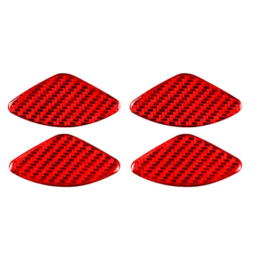 4 PCS Set for Honda CRV 2007-2011 Carbon Fiber Car Inner Door Bowl Patch Decorative Sticker,Left and Right Drive Universal(Red) - In Car by buy2fix | Online Shopping UK | buy2fix