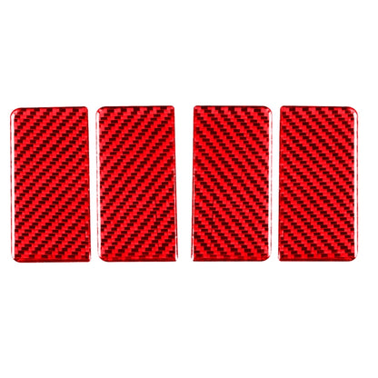 4 PCS Set for Honda CRV 2007-2011 Carbon Fiber Car Inner Armrest Gasket Decorative Sticker,Left and Right Drive Universal (Red) - In Car by buy2fix | Online Shopping UK | buy2fix