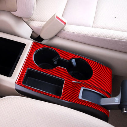 For Honda CRV 2007-2011 Carbon Fiber Car Water Cup Holder Panel Decorative Sticker, Right Drive (Red) - In Car by buy2fix | Online Shopping UK | buy2fix