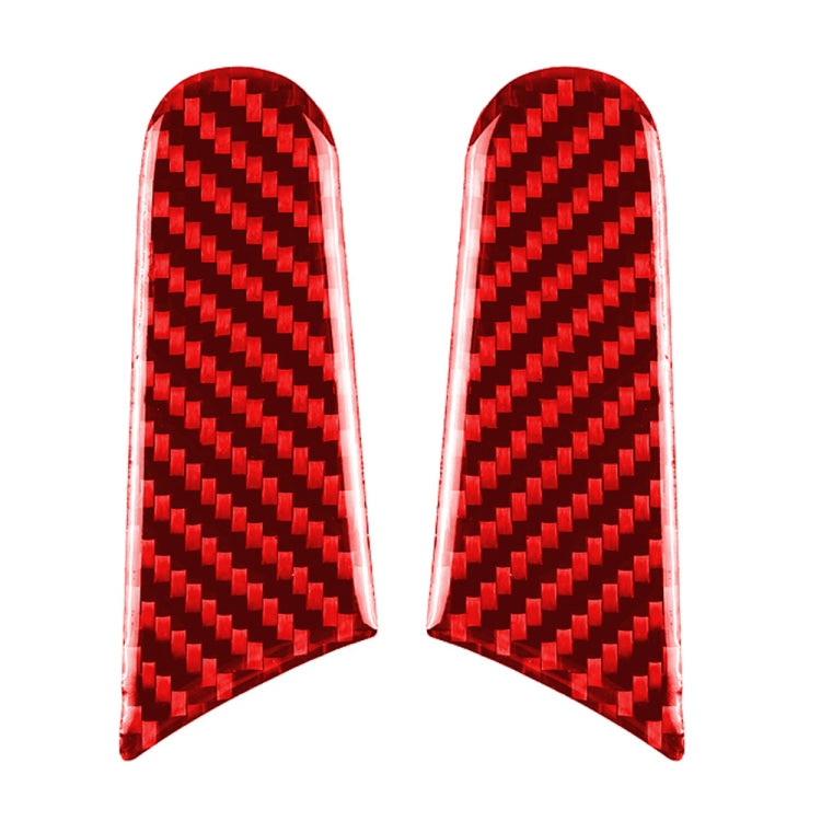 Car Carbon Fiber Rearview Mirror Decorative Sticker for Porsche Macan 2014-2021, Left and Right Drive Universal (Red) - In Car by buy2fix | Online Shopping UK | buy2fix