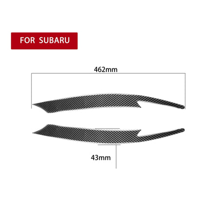 2 PCS / Set Carbon Fiber Car Lamp Eyebrow Decorative Sticker for Subaru Impreza/WRX 10th Generation 2008-2011, Drop Glue Version - In Car by buy2fix | Online Shopping UK | buy2fix