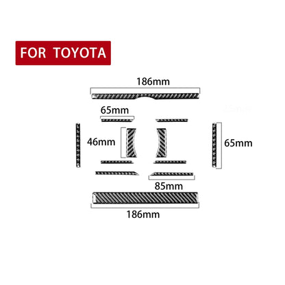 12 PCS / Set Carbon Fiber Car Air Conditioning Switch Panel Decorative Sticker for Toyota 4Runner 2010-2020 - In Car by buy2fix | Online Shopping UK | buy2fix