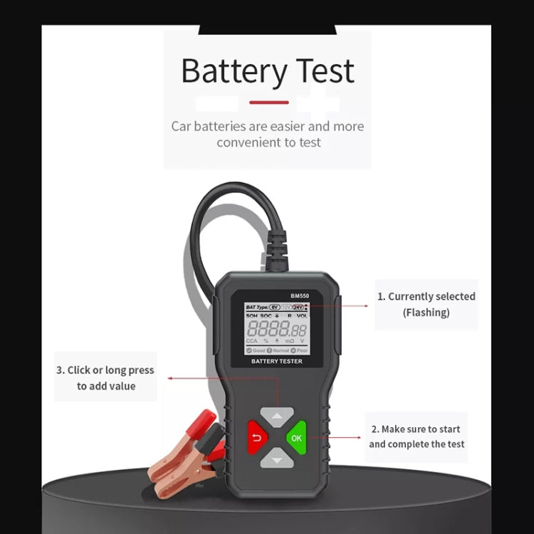 BM550 6V / 12V / 24V 3 in 1 Battery Tester Analyzer Battery Life Detector - In Car by buy2fix | Online Shopping UK | buy2fix