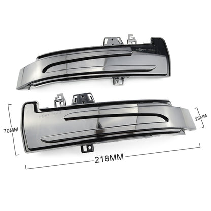 1 Pair For Mercedes-Benz A Class W176 2013-2017 Car Dynamic LED Turn Signal Light Rearview Mirror Flasher Water Blinker (Transparent Black) - In Car by buy2fix | Online Shopping UK | buy2fix