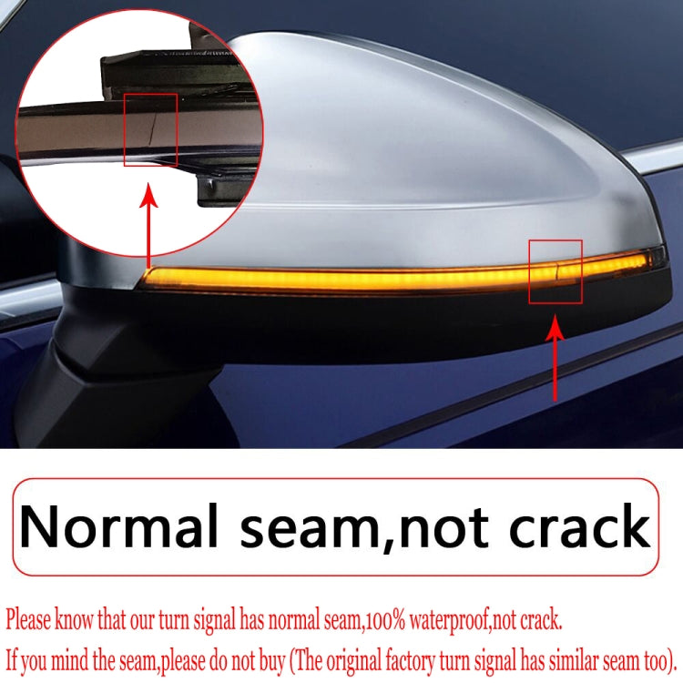 2pcs For Volkswagen Golf 5 MK5 2003-2008 Car Dynamic LED Turn Signal Light Rearview Mirror Flasher Water Blinker (Transparent Black) - In Car by buy2fix | Online Shopping UK | buy2fix