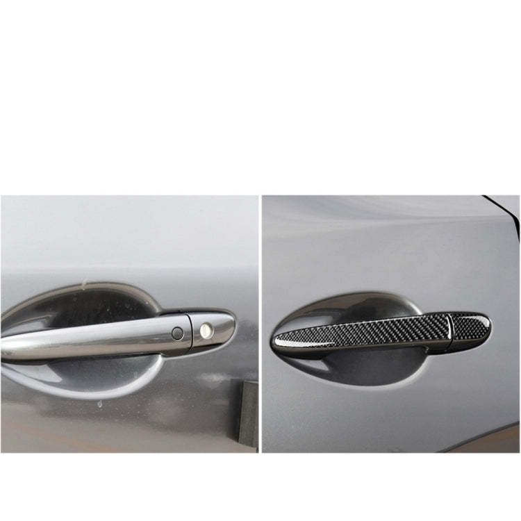 One Set Car Carbon Fiber Outside Door Handle without Smart Hole Decorative Sticker for Mazda CX-5 2017-2018, Left Drive -  by buy2fix | Online Shopping UK | buy2fix