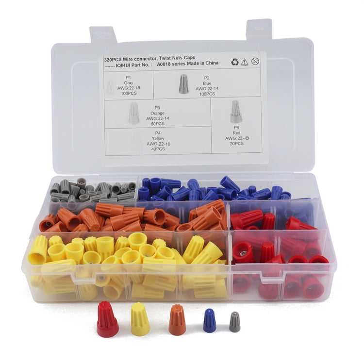 320 PCS Car Electrical Wire Nuts Crimp Wire Terminal Wire Connect Assortment Kit - In Car by buy2fix | Online Shopping UK | buy2fix