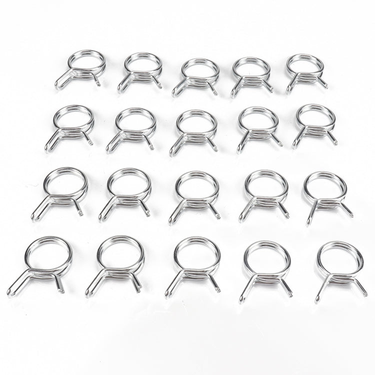 20 PCS Double Wire Spring Tube Clamp Water Pipe Clamps, Size: 9mm - In Car by buy2fix | Online Shopping UK | buy2fix