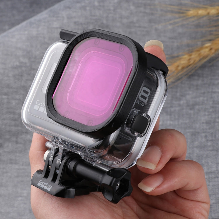 Square Housing Diving Color Lens Filter for GoPro HERO8 Black Original Waterproof Housing (Purple) - DJI & GoPro Accessories by buy2fix | Online Shopping UK | buy2fix