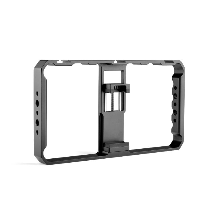 YELANGU  PC06 YLG0909A Vlogging Live Broadcast Smartphone Metal Cage Video Rig Filmmaking Recording Handle Stabilizer Bracket for iPhone, Galaxy, Huawei, Xiaomi, HTC, LG, Google, and Other Smartphones(Black) - Stand by YELANGU | Online Shopping UK | buy2fix