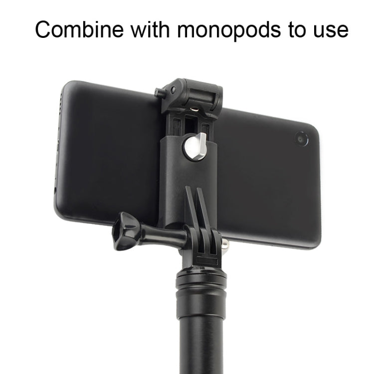 Selfie Sticks Monopods Mount Phone Clamp for iPhone, Samsung, HTC, Sony, LG and other Smartphones, Clip Range: 6-9cm(Black) - Consumer Electronics by buy2fix | Online Shopping UK | buy2fix