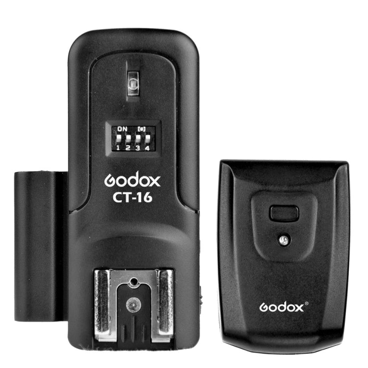 Godox CT-16 Flash Trigger Transmitter + Receiver Set (Black) - Camera Accessories by Godox | Online Shopping UK | buy2fix