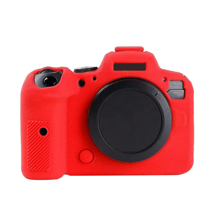 Litchi Texure Soft Silicone Case for Canon EOS R6 (Red) - Camera Accessories by buy2fix | Online Shopping UK | buy2fix