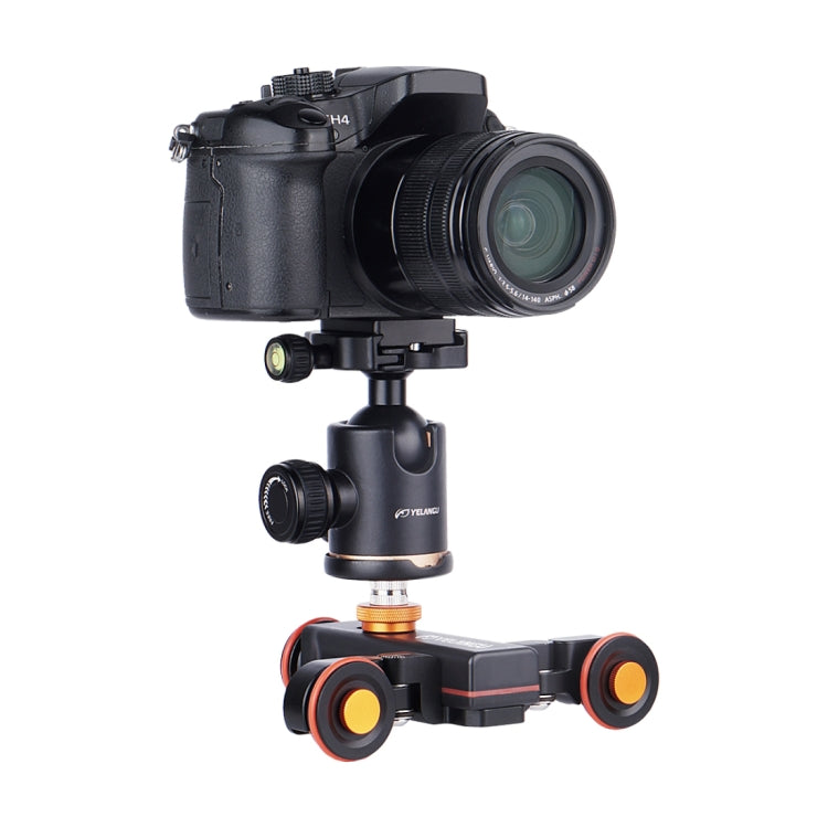 YELANGU L4X Camera Wheel Dolly II Electric Track Slider 3-Wheel Video Pulley Rolling Dolly Car with Remote Control for DSLR / Home DV Cameras, GoPro, Smartphones, Load: 3kg - Camera Dolly by YELANGU | Online Shopping UK | buy2fix