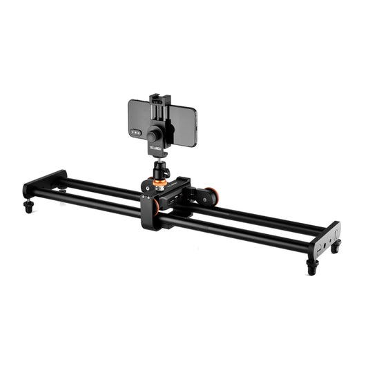 YELANGU L60E 60cm Slide Rail Track + L4 3-Wheel Video Dolly with Phone Clamp & Ballhead - Camera Accessories by YELANGU | Online Shopping UK | buy2fix