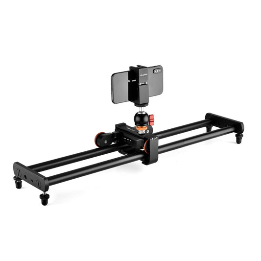 YELANGU L60E 60cm Slide Rail Track + L4 3-Wheel Video Dolly with Phone Clamp & Ballhead - Camera Accessories by YELANGU | Online Shopping UK | buy2fix