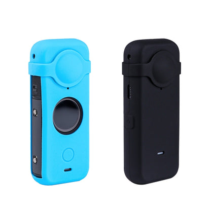 Full Body Dust-proof Silicone Case with Lens Cover for Insta360 ONE X2 (Blue) - DJI & GoPro Accessories by buy2fix | Online Shopping UK | buy2fix