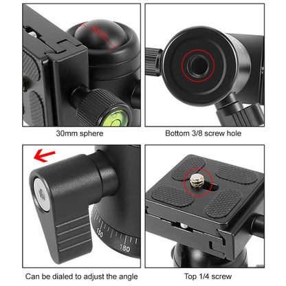 BEIXIN QB-30  360 Degree Rotation Panorama Metal Ball Head with Quick Release Plate - Tripod Heads by BEXIN | Online Shopping UK | buy2fix