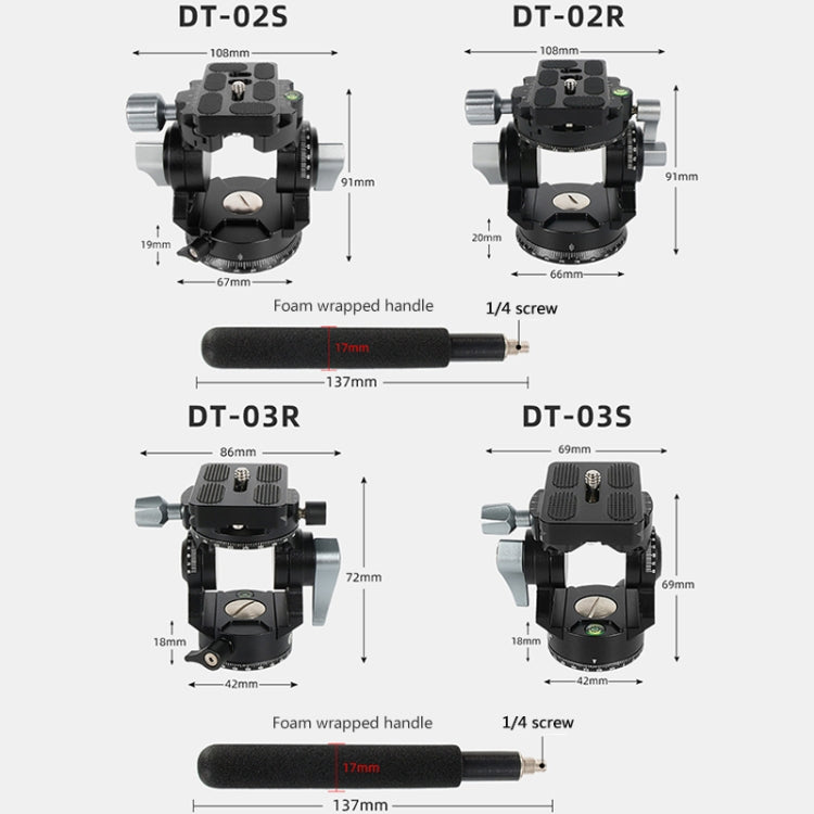 BEXIN DT-02S/S 2D 360 Degree Panorama Heavy Duty Tripod Action Fluid Drag Head with Quick Release Plate - Tripod Heads by BEXIN | Online Shopping UK | buy2fix