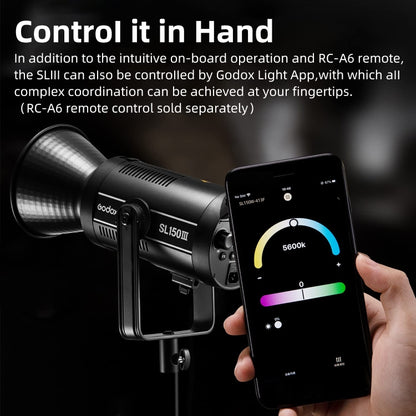 Godox SL150III 160W LED Light 5600K Daylight Video Flash Light(EU Plug) - Shoe Mount Flashes by Godox | Online Shopping UK | buy2fix