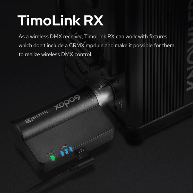 Godox TimoLink RX Wireless DMX Receiver (Black) -  by Godox | Online Shopping UK | buy2fix