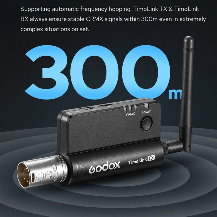 Godox TimoLink TX & RX Wireless DMX Transmitter & Receiver (Black) -  by Godox | Online Shopping UK | buy2fix