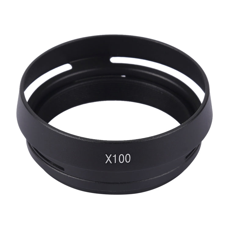 49mm Metal Vented Lens Hood for Fujifilm X100(Black) - Camera Accessories by buy2fix | Online Shopping UK | buy2fix