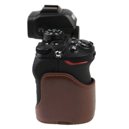 1/4 inch Thread PU Leather Camera Half Case Base for Nikon Z50(Brown) - Camera Accessories by buy2fix | Online Shopping UK | buy2fix