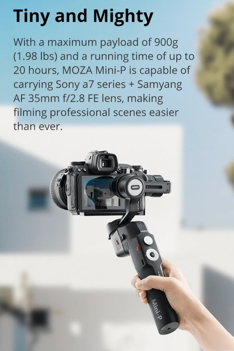 MOZA Mini-P 3 Axis Handheld Gimbal Stabilizer for Action Camera and Smart Phone(Black) - Handheld Stabilizer by MOZA | Online Shopping UK | buy2fix