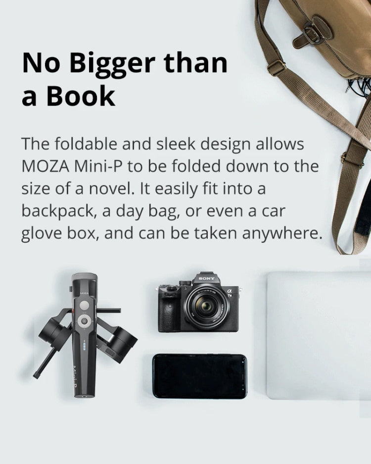 MOZA Mini-P 3 Axis Handheld Gimbal Stabilizer for Action Camera and Smart Phone(Black) - Handheld Stabilizer by MOZA | Online Shopping UK | buy2fix