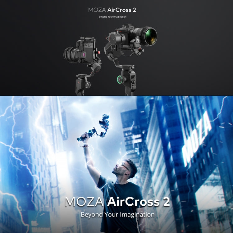 MOZA AirCross 2 Standard 3 Axis Handheld Gimbal Stabilizer for DSLR Camera, Load: 3.2kg(Black) - Handheld Stabilizer by MOZA | Online Shopping UK | buy2fix