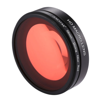 JSR 58mm 16X Macro Lens + Red Diving Lens Filter with Lens Cover + Lens Filter Ring Adapter + String + Cleaning Cloth for GoPro HERO6 /5 Dive Housing - Lens Filter by JSR | Online Shopping UK | buy2fix