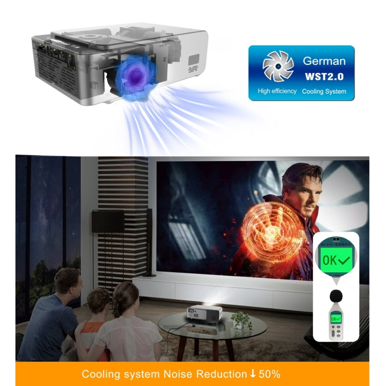 T6 3500ANSI Lumens 1080P LCD Mini Theater Projector, Standard Version, AU Plug (Silver) - Consumer Electronics by buy2fix | Online Shopping UK | buy2fix