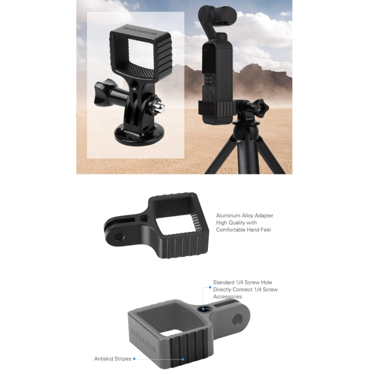 Sunnylife OP-Q9193 Metal Adapter + Tripod for DJI OSMO Pocket - Mount & Holder by Sunnylife | Online Shopping UK | buy2fix