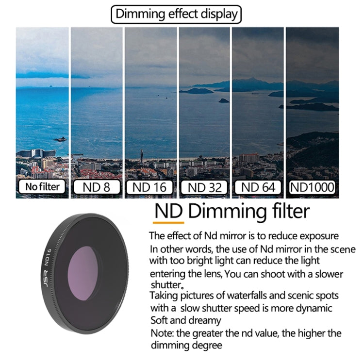 JSR 4 in 1 UV CPL ND16 ND32 Lens Filter For DJI Osmo Action 3 - Lens Filter by JSR | Online Shopping UK | buy2fix