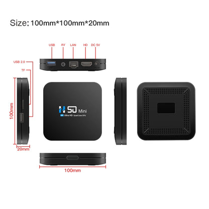 H50 Mini 4K Smart Network TV Box, Android 10.0, RK3318 Quad Core, 2GB+8GB, UK Plug - Consumer Electronics by buy2fix | Online Shopping UK | buy2fix