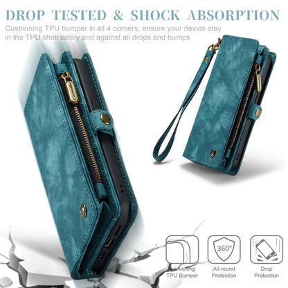 For iPhone 11 CaseMe-008 Detachable Multifunctional Horizontal Flip Leather Case with Card Slot & Holder & Zipper Wallet & Photo Frame (Blue) - Apple Accessories by CaseMe | Online Shopping UK | buy2fix