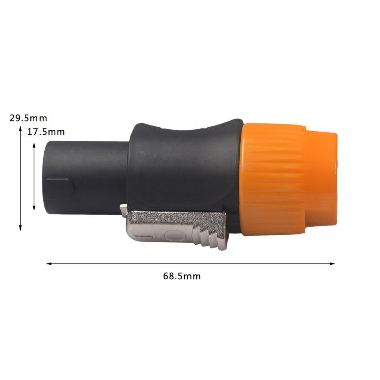 NL4FC 2221 4 Pin Plug Male Speaker Audio Connector(Orange) - Consumer Electronics by buy2fix | Online Shopping UK | buy2fix