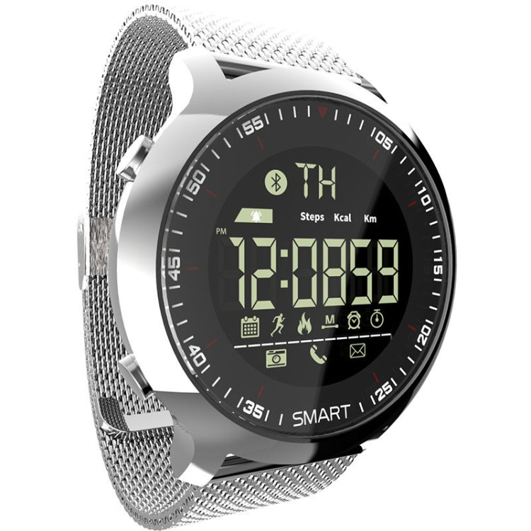 Lokmat MK18 1.1 inch Circle Screen IP68 Waterproof Smart Watch, Support Information Reminder / Remote Camera / Walking Motion Monitor(Silver) - Smart Watches by Lokmat | Online Shopping UK | buy2fix